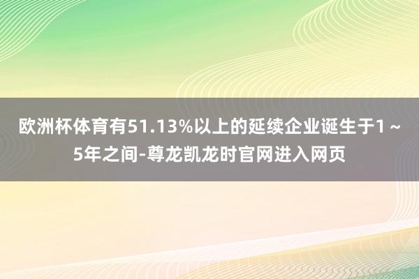 欧洲杯体育有51.13%以上的延续企业诞生于1～5年之间-尊龙凯龙时官网进入网页