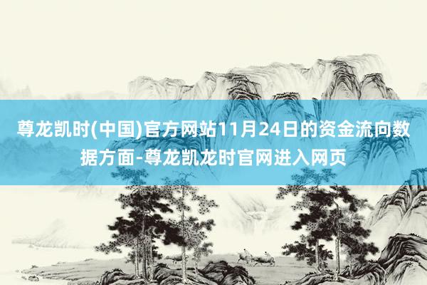 尊龙凯时(中国)官方网站11月24日的资金流向数据方面-尊龙凯龙时官网进入网页